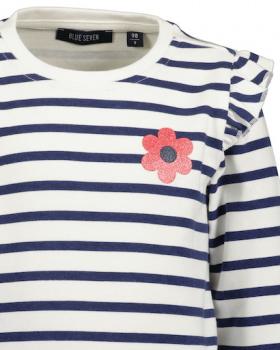 Sweater Blume blau gestreift 122